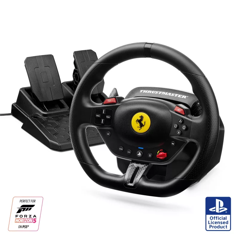 Thrustmaster T98-P FERRARI 296 GTB zwart stuurwiel + pedalen pc, PlayStation 4, PlayStation 5