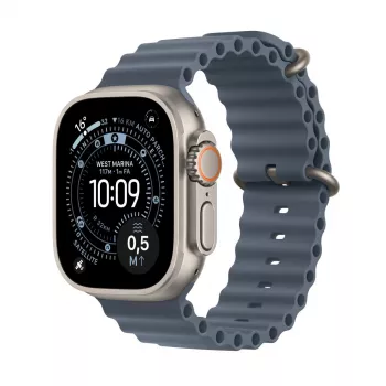 APPLE Watch Ultra 3 (2025) LTE 49mm titanium behuizing met Ocean Band - blauw