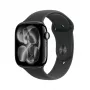 APPLE Watch Series 11 GPS 46mm Jet Black aluminium behuizing met zwarte sportband M/L