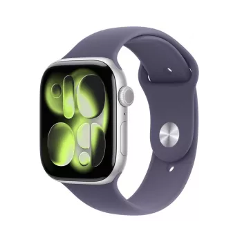 APPLE Watch Series 11 GPS 46mm zilveren aluminium behuizing met paarse nevel sportband M/L