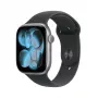 Apple Watch Series 11 GPS 46 mm, aluminium kast Space Grey met zwarte sportband – M/L