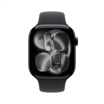 APPLE Watch Series 11 GPS 46mm Jet Black aluminium behuizing met zwarte sportband S/M
