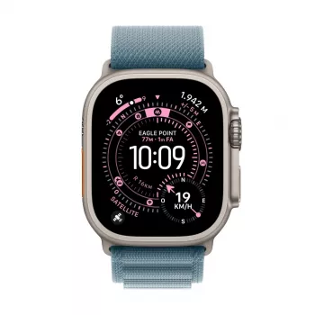 APPLE Watch Ultra 3 (2025) LTE 49mm titanium behuizing met Alpine Loop Medium - blauw