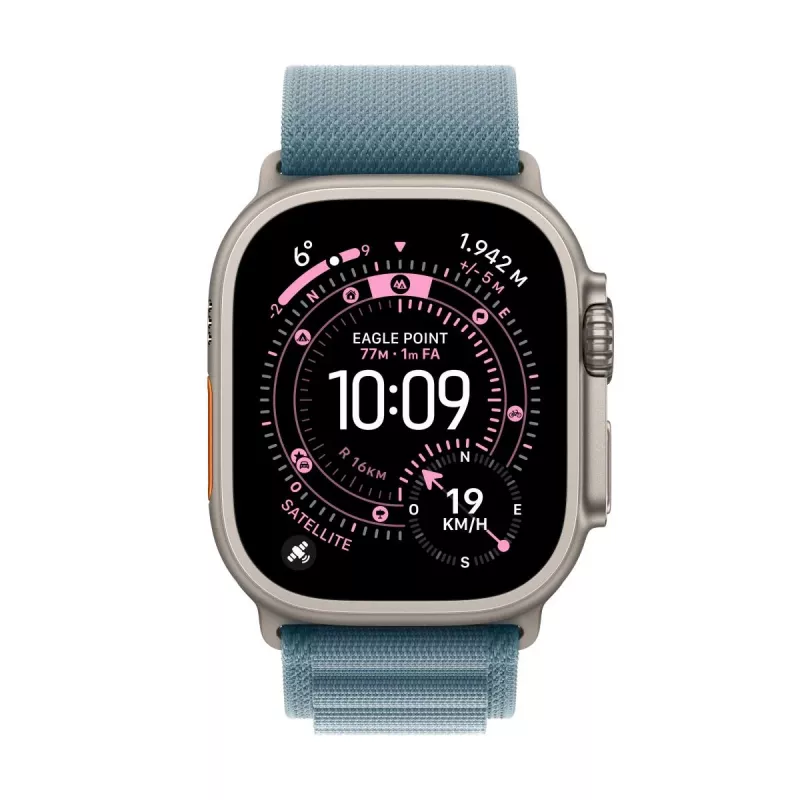 APPLE Watch Ultra 3 (2025) LTE 49mm titanium behuizing met Alpine Loop Medium - blauw