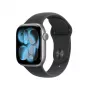 Apple Watch Series 11 GPS 42 mm, aluminium kast Space Grey met zwarte sportband – S/M