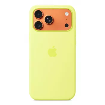 APPLE iPhone 17 Pro Max – siliconen hoesje met MagSafe – neongeel