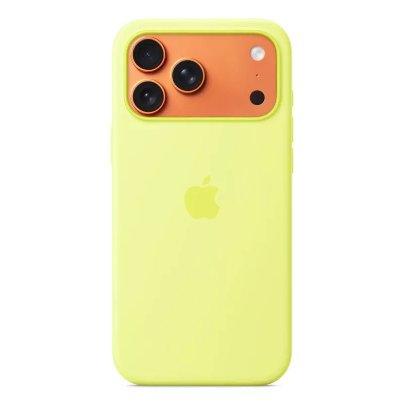 APPLE iPhone 17 Pro Max – siliconen hoesje met MagSafe – neongeel