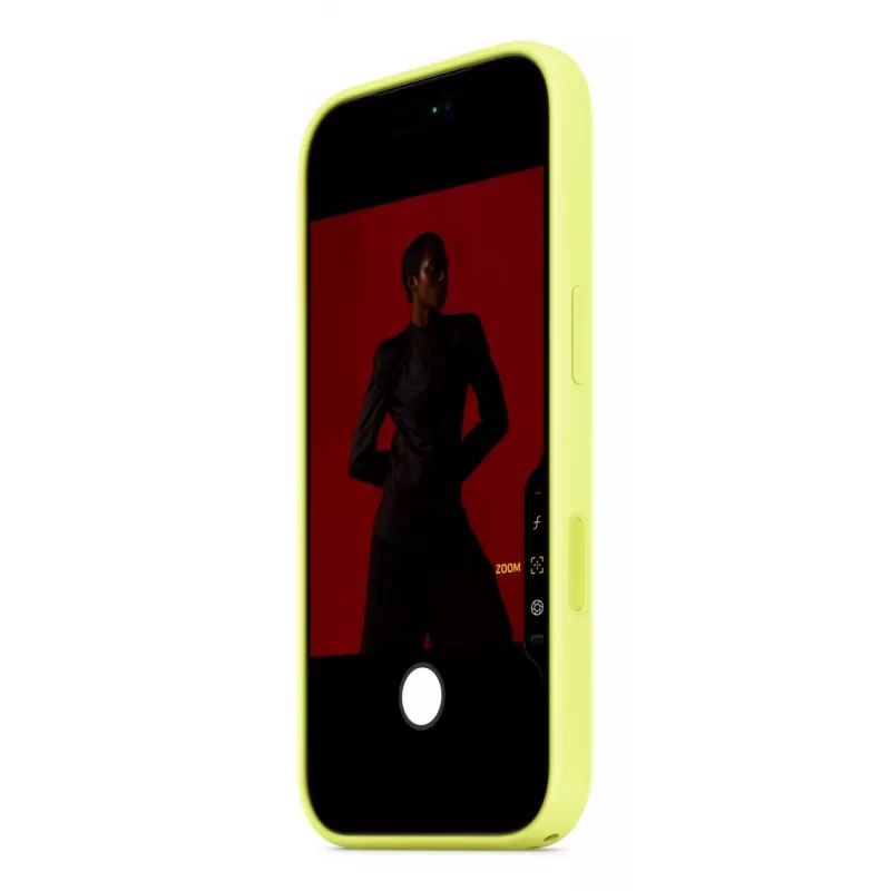 APPLE iPhone 17 Pro – siliconen hoesje met MagSafe – neongeel