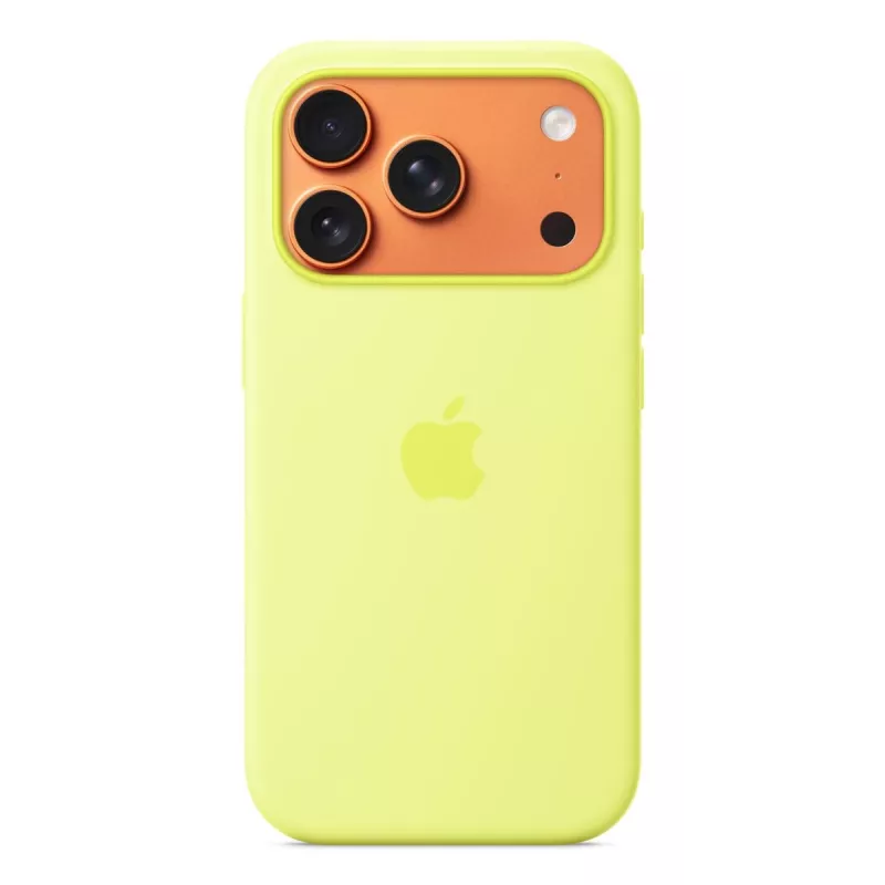 APPLE iPhone 17 Pro – siliconen hoesje met MagSafe – neongeel