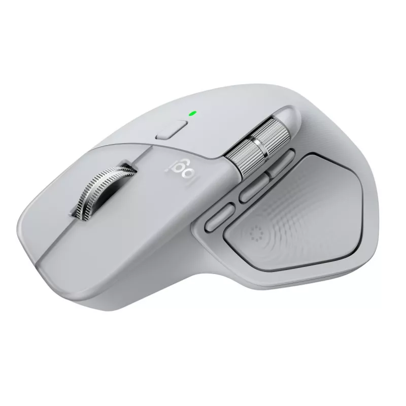 Logitech muis MX Master 4 — rechtshandig, laser 8000 DPI, RF draadloos + Bluetooth, 8 knoppen, grijs