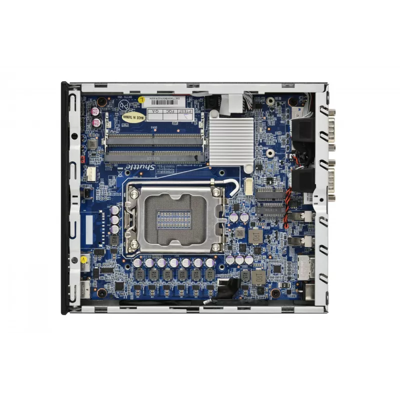 Shuttle slimme pc DH770, S1700, 2x HDMI, 2x DP, 2x 2.5G LAN, 2x COM, 8x USB, 1x 2,5 inch, 2x M.2, 24/7 continu gebruik, incl. VESA