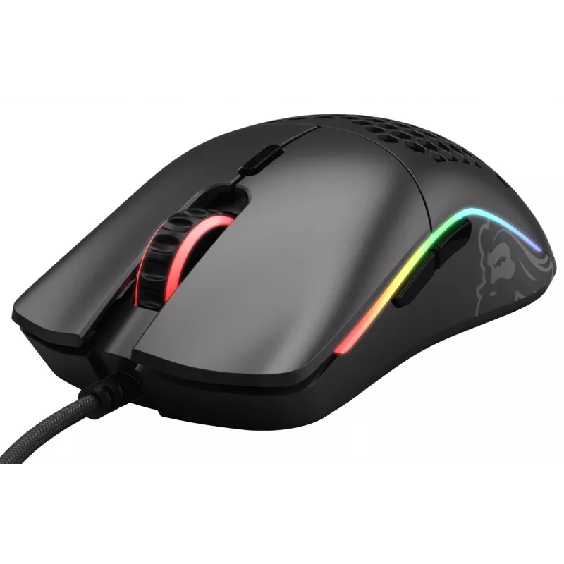 Glorious Gaming Glorious Model O muis regular (zwart), rechtshandig, optisch, USB Type-A, 12000 DPI, zwart