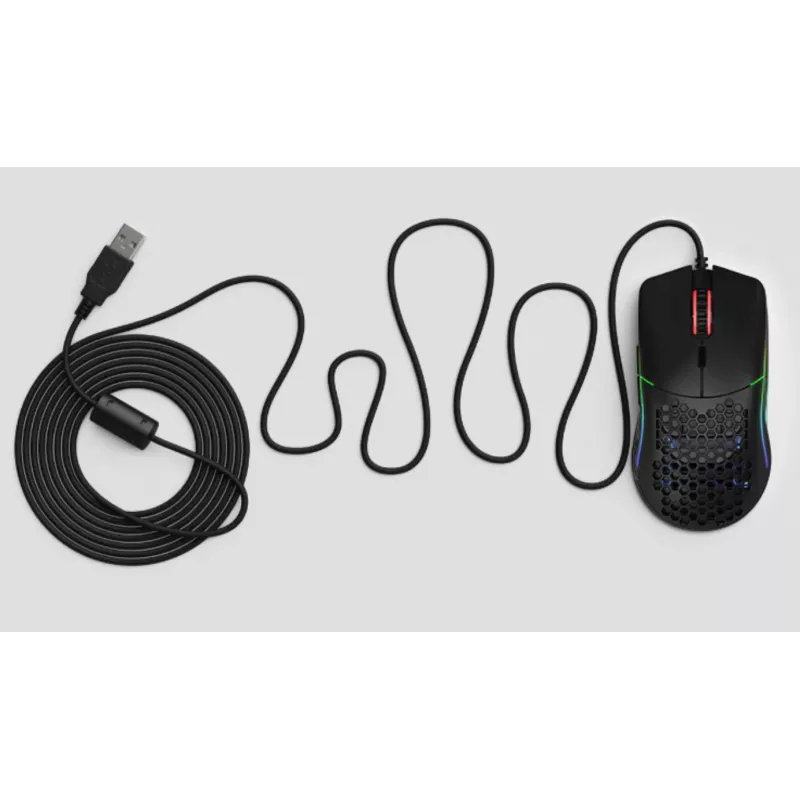 Glorious Gaming Glorious Model O muis regular (zwart), rechtshandig, optisch, USB Type-A, 12000 DPI, zwart