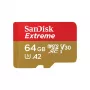 SanDisk Extreme microSDXC 64GB geheugenkaart + SD-adapter, leessnelheid 170 MB/s, schrijfsnelheid 80 MB/s, A2, C10, V30, UHS-I U3
