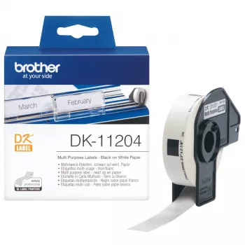 Brother multifunctionele etiketten, zwart op wit, 400 stuks, DK, wit, thermisch direct, China