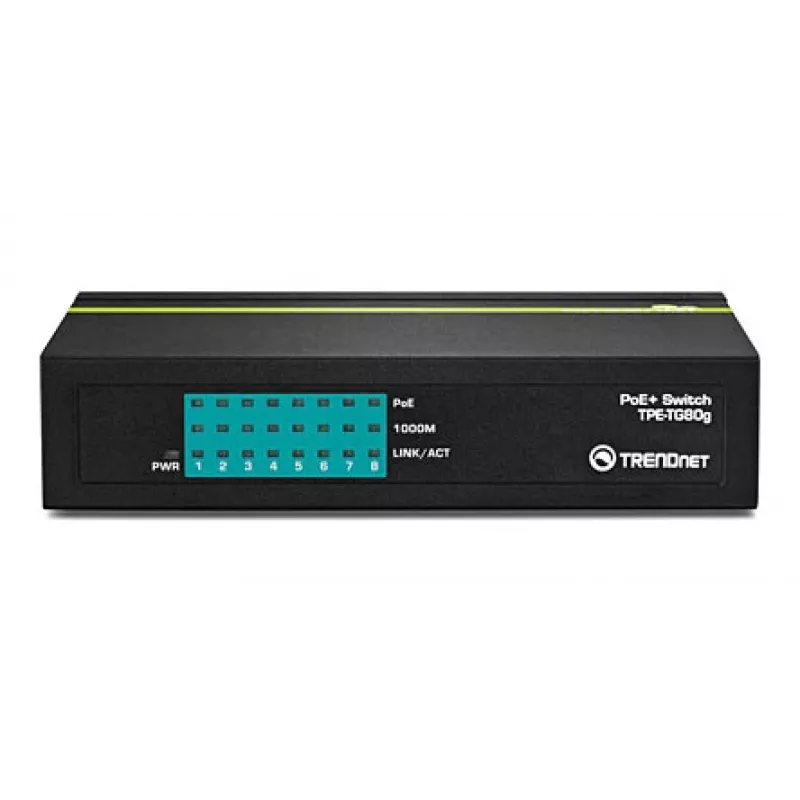 TRENDNET PoE+ switch 8-poorts Gigabit Greennet 8x GbE PoE+