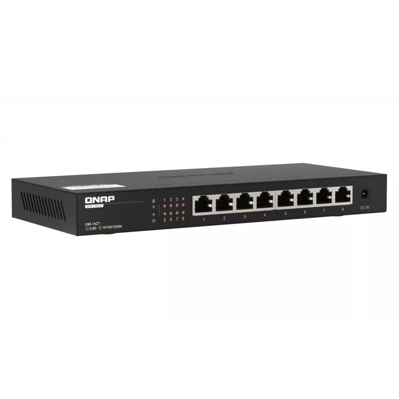 QNAP QSW-1108-8T netwerkswitch unmanaged 2.5G Ethernet (100/1000/2500) zwart