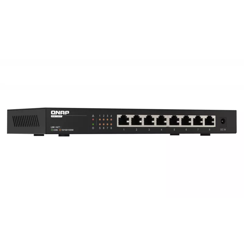 QNAP QSW-1108-8T netwerkswitch unmanaged 2.5G Ethernet (100/1000/2500) zwart