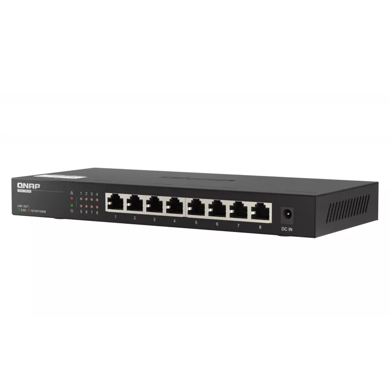 QNAP QSW-1108-8T netwerkswitch unmanaged 2.5G Ethernet (100/1000/2500) zwart