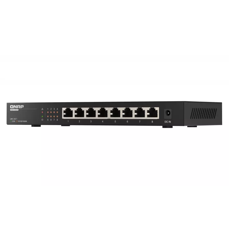 QNAP QSW-1108-8T netwerkswitch unmanaged 2.5G Ethernet (100/1000/2500) zwart