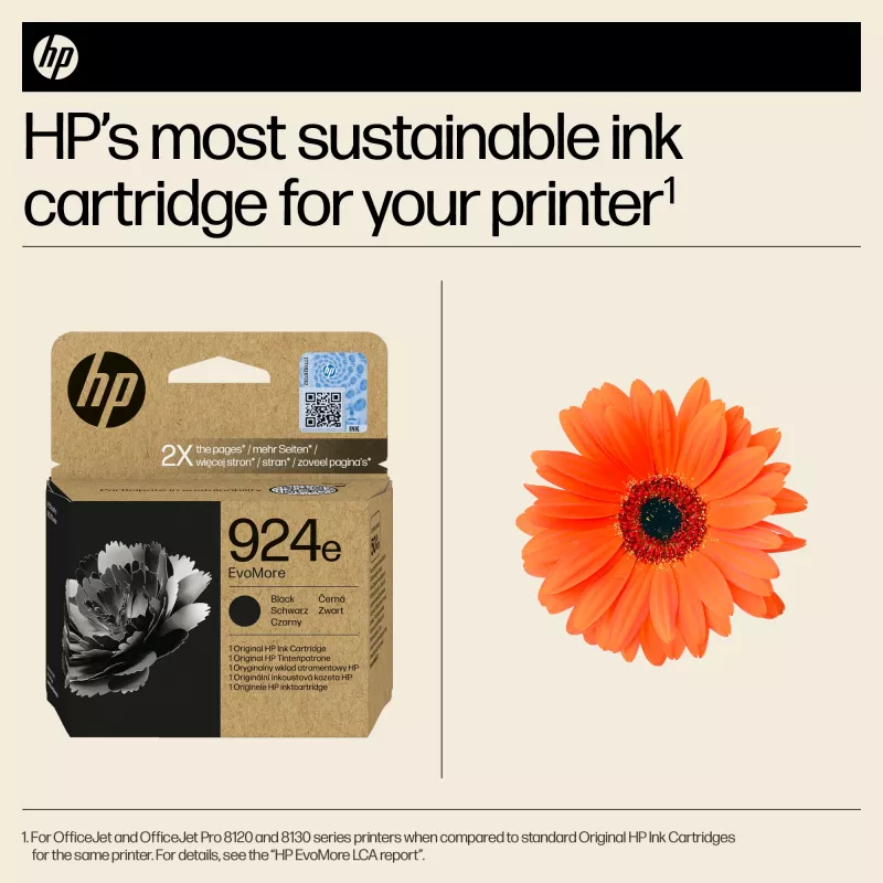 HP 924e EvoMore zwart originele inktcartridge