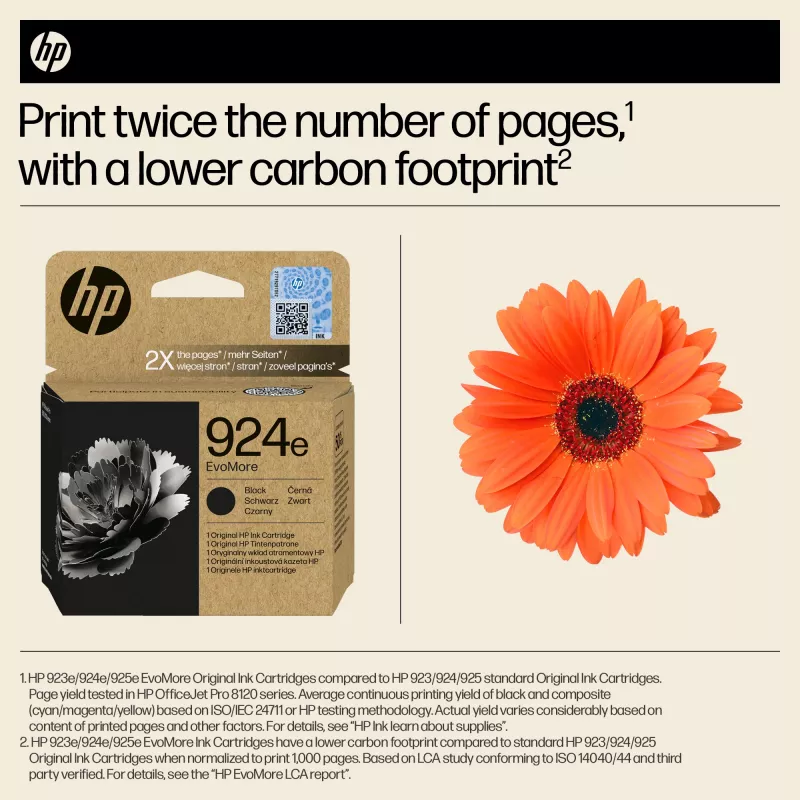 HP 924e EvoMore zwart originele inktcartridge