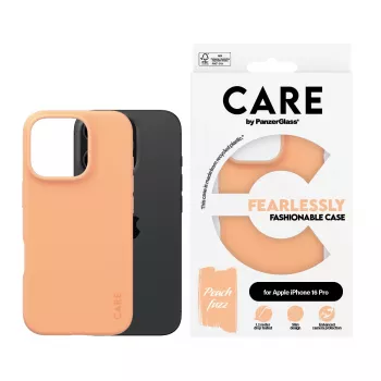 PanzerGlass CARE by modieuze hoes Peachy iPhone 16 Pro Transparante hoes