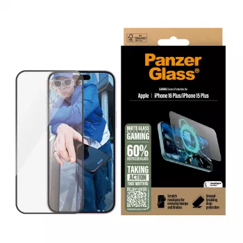 PanzerGlass® Gaming Screen Protector iPhone 16 Plus | 15 Plus | Ultra-Wide Fit