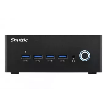 Shuttle Nano PC NT10H5, Intel Core Ultra 5 125H, Intel Arc Graphics, 2xHDMI, 2xUSB 4.0 (DP), 2x2,5Gbit LAN, incl. VESA 24/7 continu gebruik