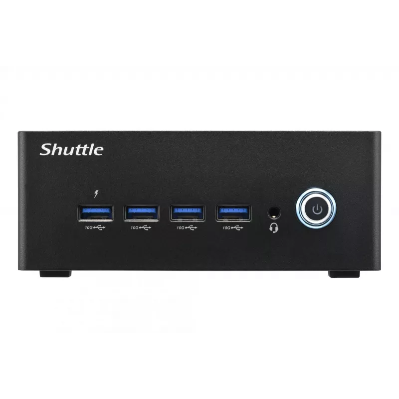 Shuttle Nano PC NT10H5, Intel Core Ultra 5 125H, Intel Arc Graphics, 2xHDMI, 2xUSB 4.0 (DP), 2x2,5Gbit LAN, incl. VESA 24/7 continu gebruik