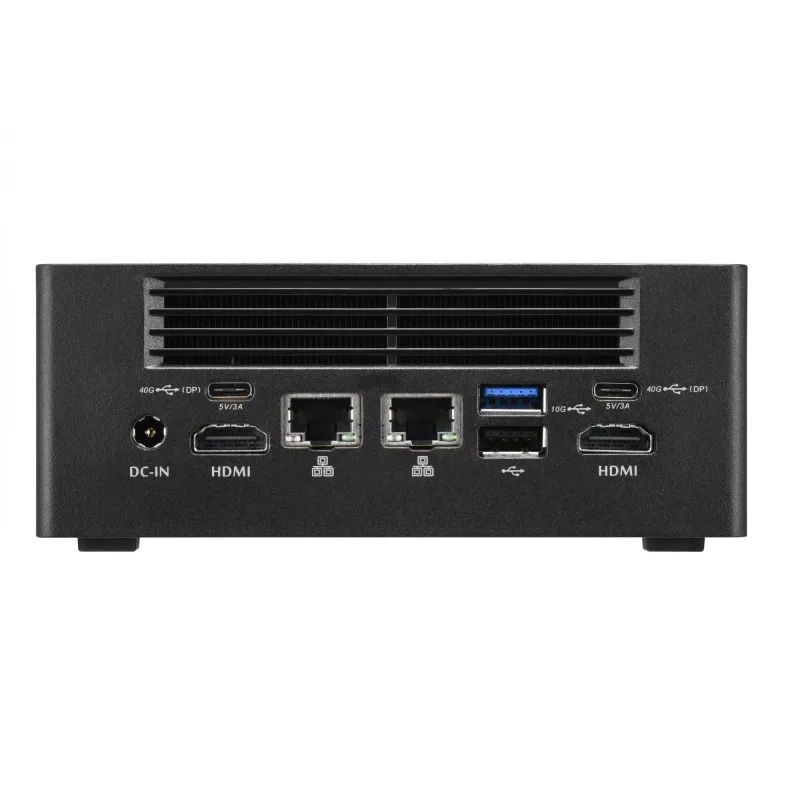 Shuttle Nano PC NT10H5, Intel Core Ultra 5 125H, Intel Arc Graphics, 2xHDMI, 2xUSB 4.0 (DP), 2x2,5Gbit LAN, incl. VESA 24/7 continu gebruik