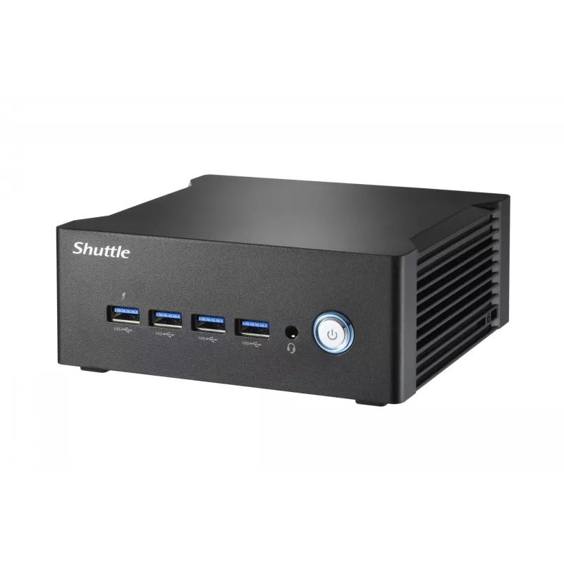 Shuttle Nano PC NT10H5, Intel Core Ultra 5 125H, Intel Arc Graphics, 2xHDMI, 2xUSB 4.0 (DP), 2x2,5Gbit LAN, incl. VESA 24/7 continu gebruik