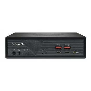 Shuttle Slim AI PC DN11H5 Intel Core Ultra 5 125H, Intel Arc Graphics, 2xHDMI, 2x DP, 4x 2.5Gbit LAN, VESA, 24/7 continu gebruik