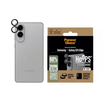 PanzerGlass ® Hoops® Cameralensbescherming Zwart Samsung S25 Edge