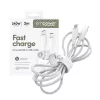 PanzerGlass empower™ by ® Racing 240W USB-C-naar-USB-C-kabel | USB 2.0 | 2 m | Zilverwit