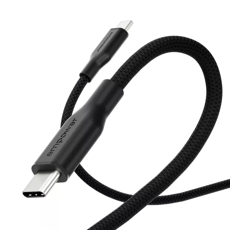 PanzerGlass empower™ by ® Racing 60W USB-C-naar-USB-C-kabel | USB 2.0 | 1,2 m | Space Black