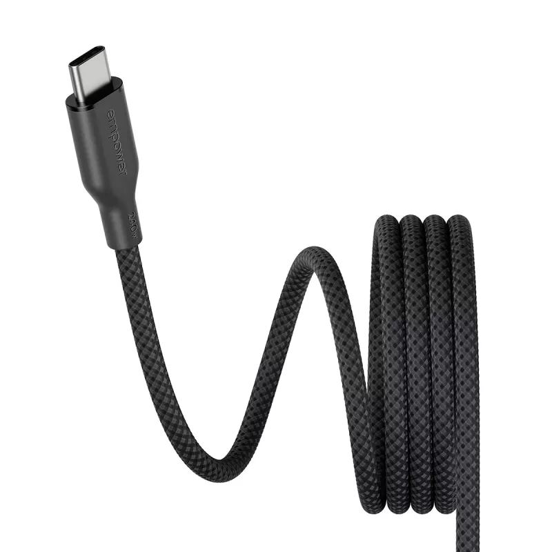 PanzerGlass empower™ by ® Magnetic 240W USB-C naar USB-C kabel | USB 2.0 | 1,5 m | Space Black