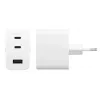 PanzerGlass empower™ by ® Turbo 70W meervoudige oplader incl. 2 x USB-C + USB-A | EU-stekker | Silver White