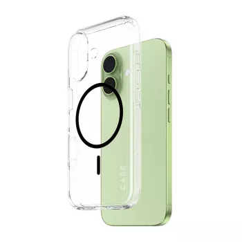 PanzerGlass CARE by Flagship Case Transparant Urban Explorer zwart MagSafe iPhone 17 hoesje