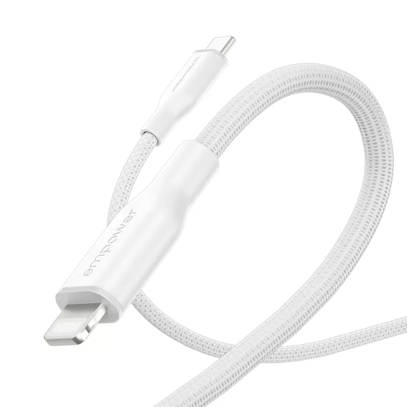 PanzerGlass empower™ by ® Racing 60W USB-C naar Lightning kabel | USB 2.0 | 1,2 m | Zilverwit