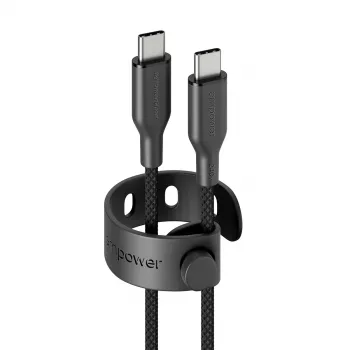 PanzerGlass empower™ by ® Racing 240W USB-C-naar-USB-C-kabel | USB 2.0 | 2M | Space Black