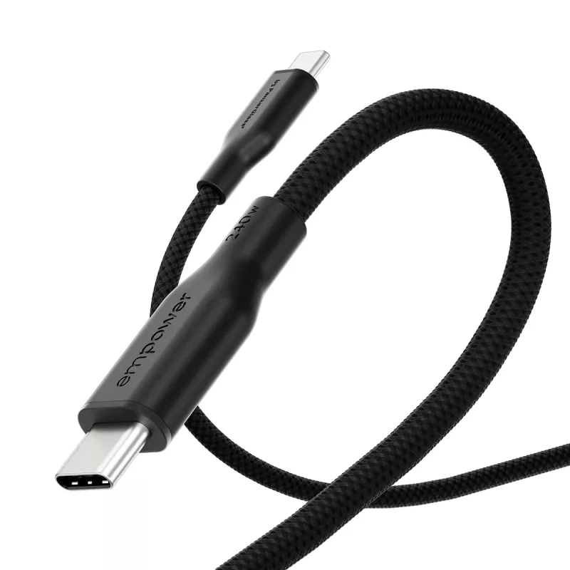 PanzerGlass empower™ by ® Racing 240W USB-C-naar-USB-C-kabel | USB 2.0 | 2M | Space Black