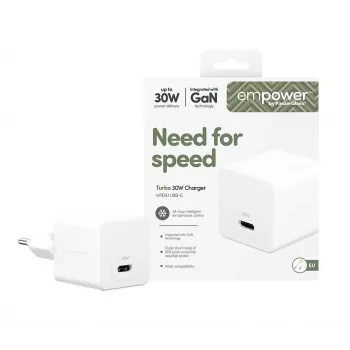 PanzerGlass empower™ by ® Turbo 30W oplader enkele USB-C | EU-stekker | zilverwit