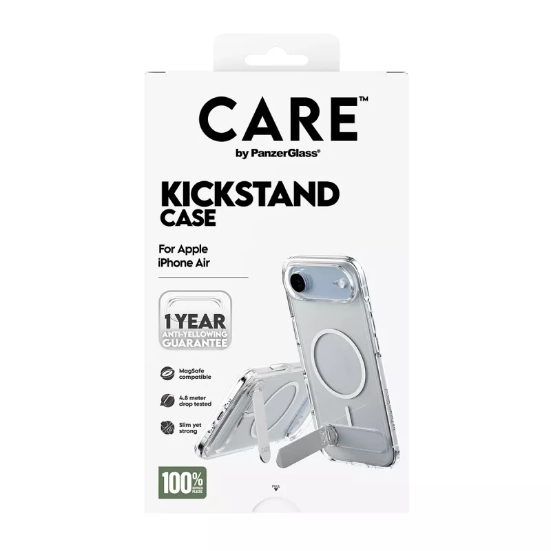 PanzerGlass CARE™ by ® hoesje transparant met standaard & MagSafe iPhone Air