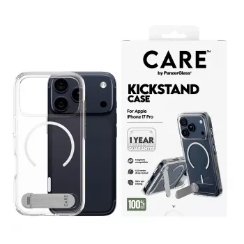 PanzerGlass CARE™ by ® hoesje transparant met standaard & MagSafe iPhone 17 Pro