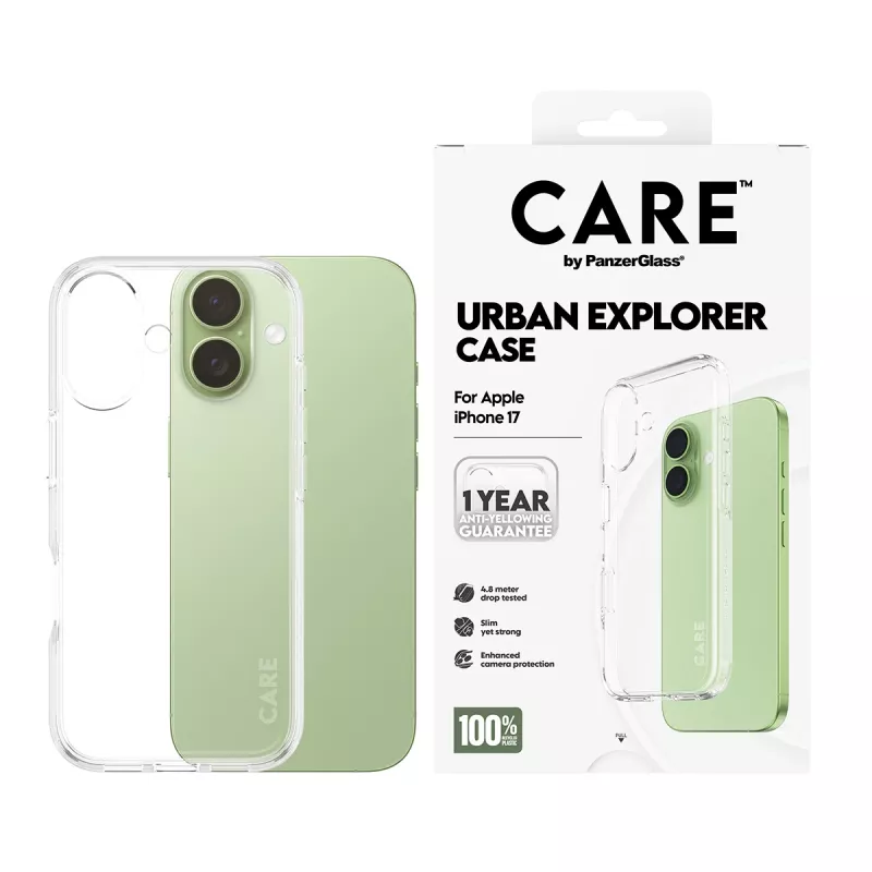 PanzerGlass CARE™ by ® Urban Explorer hoesje transparant iPhone 17