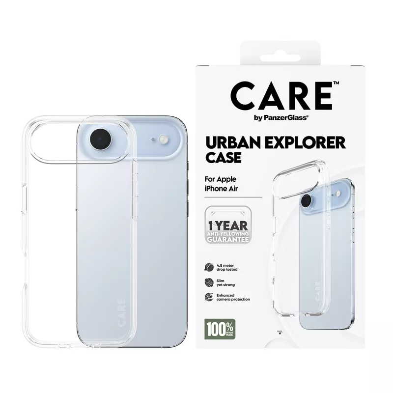 PanzerGlass CARE™ by ® Urban Explorer hoesje transparant iPhone Air