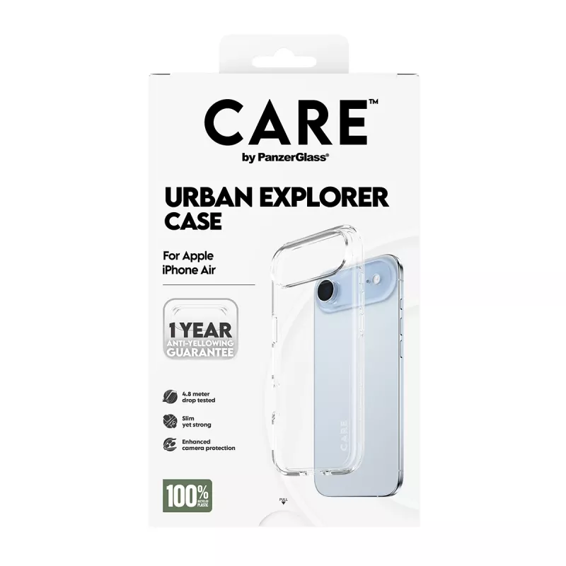 PanzerGlass CARE™ by ® Urban Explorer hoesje transparant iPhone Air