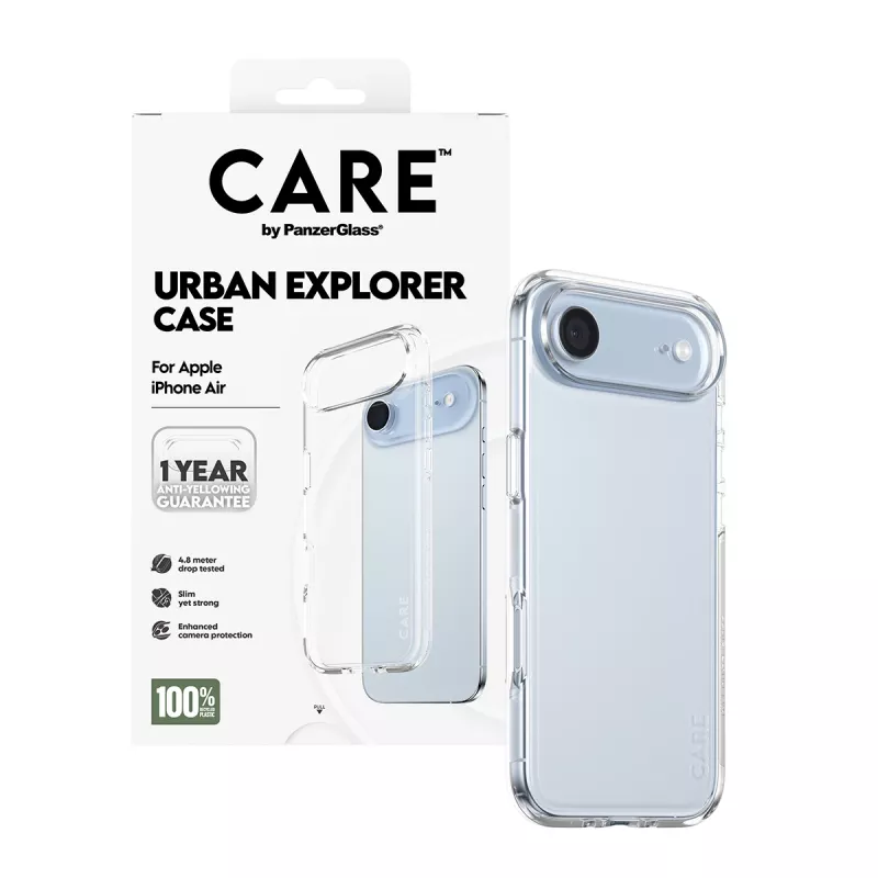 PanzerGlass CARE™ by ® Urban Explorer hoesje transparant iPhone Air