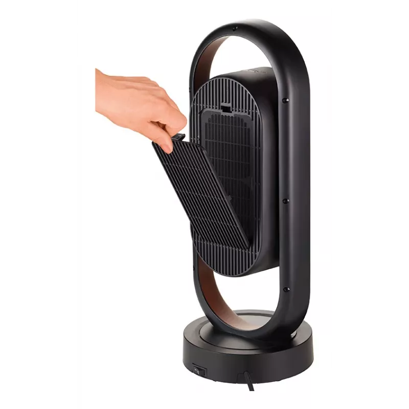 Unold 86535 keramische ventilatorkachel 3D, 1800 W, afstandsbediening, 80° oscillatie, 45° kantelhoek, timer 8 u, zwart/koper